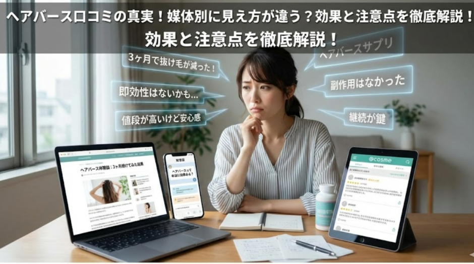 ヘアーバースサプリの口コミ徹底検証｜評判と体験談で分かる効果