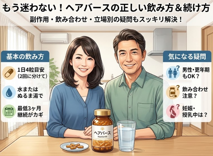 失敗しないヘアバースの飲み方ガイド｜副作用や飲み合わせも解説